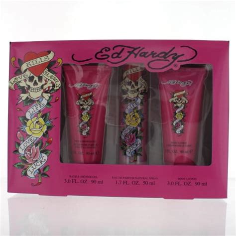 ED HARDY WOMEN 3 PIECE GIFT SET - 1.7 OZ EAU DE PARFUM SPRAY by ED ...