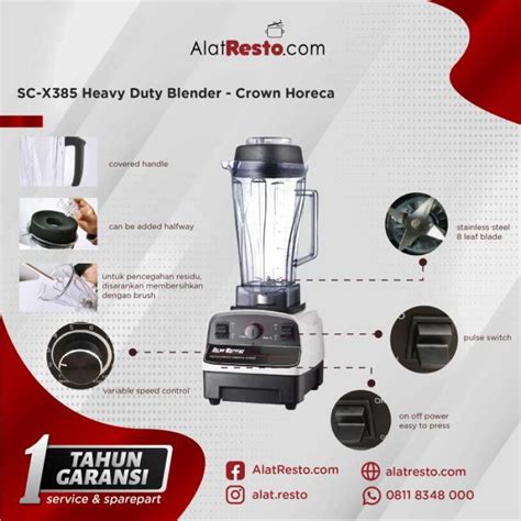 Promo Sc X385 Heavy Duty Blender Crown Horeca Diskon 23 Di Seller