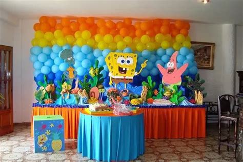 Decoraci N De Fiesta Infantil De Bob Esponja Imagui