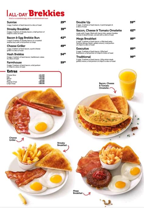 Wimpy Menu With Updated Prices In South Africa 2024 Menu Za