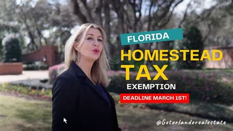 Florida Homestead Tax Exemption Deadline March 1st Youtube