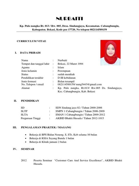 Contoh Resume Yang Menarik Dan Lengkap Contoh Cv Fresh Graduate 12852