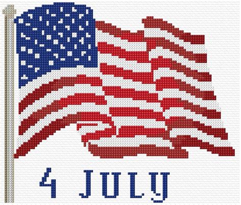 USA Flag American Flag Cross Stitch Pattern PDF Pattern Digital ...