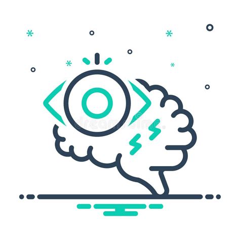 Mix Icon For Schizophrenia Brain And Disease Stock Vector