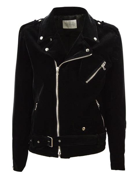 Route Des Garden Black Cotton Biker Jacket In Nero ModeSens