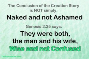 Creation Story Conclusion Naked Not Ashamed That S It