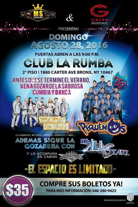 La Original Sonora Dinamita Peque Os Musical Tickets Boletos At Club