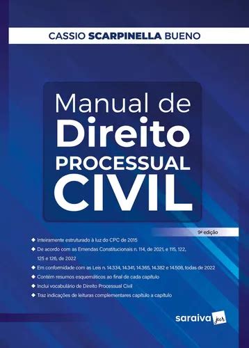 Manual De Direito Processual Civil Edi O Saraiva De Cassio