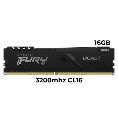 Kingston Fury Beast 16GBx1 DDR4 3200mhz CL16 Black - WIND NET Computers