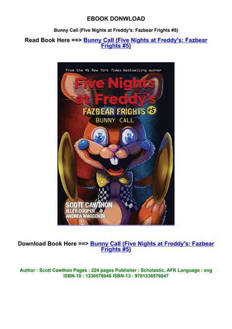 Epub Pdf Bunny Call Five Nights At Freddys Fazbear Frights 5 By Scott Cawthon On Ipad New