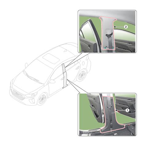 Hyundai Ioniq Center Pillar Trim Components And Components Location