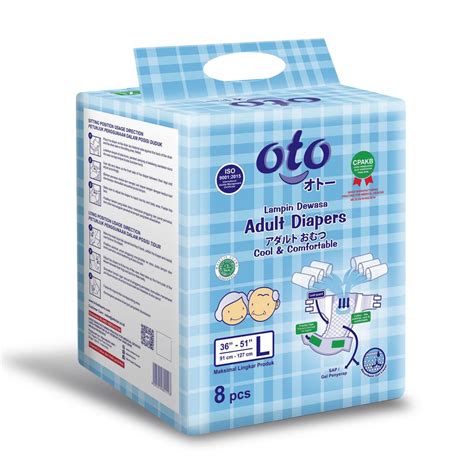 Jual Oto Diapers Adult Popok Dewasa Model Perekat Ukuran L Isi 8 Pcs Shopee Indonesia