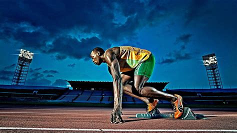 HD wallpaper: usain bolt, sport, athlete, adult, running, track and ...