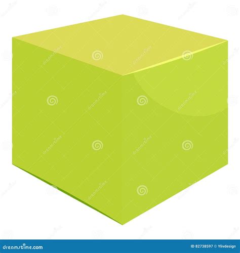 Cube Icon Cartoon Style Stock Vector Illustration Of Creative