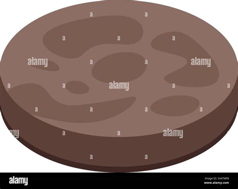 Brown Burger Bun Icon Isometric Style Stock Vector Image And Art Alamy