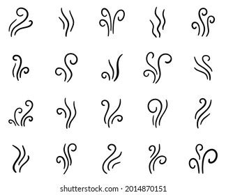 Hand Drawn Aroma Smell Icon Set Stock Vector Royalty Free