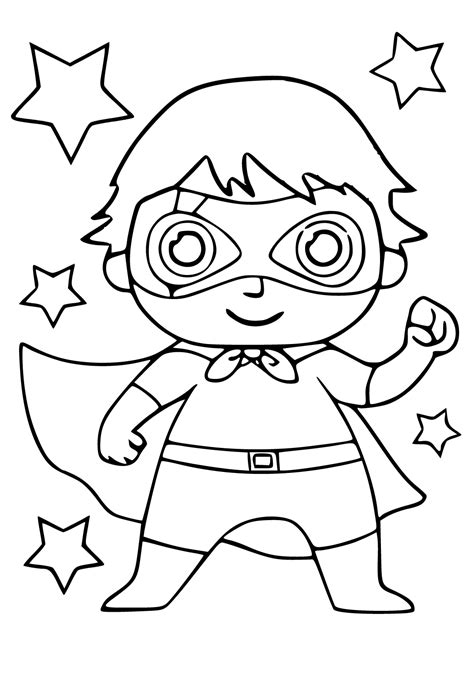 Free Printable Ryans World Stars Coloring Page For Adults And Kids