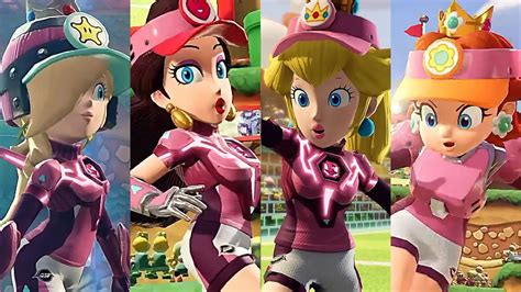 Mario Strikers Battle League Rosalina Pauline Peach And Daisy Gamelay In Mushroom Hill Youtube