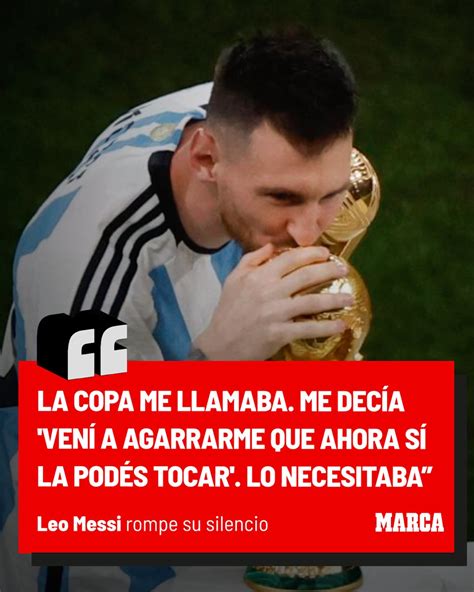 MARCA on Twitter Messi recuerda su beso a la Copa La veía ahí