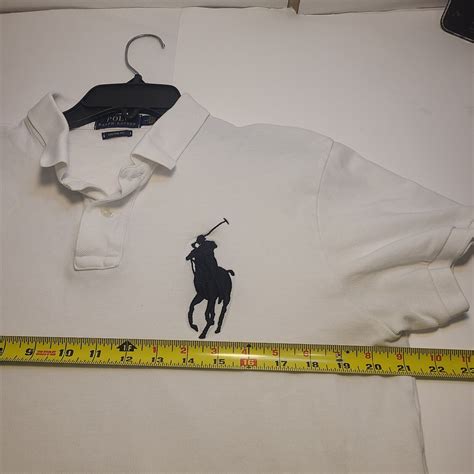 Polo Ralph Lauren Custom Fit Big Pony Logo White Polo Gem