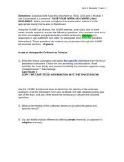 Biol Unit Module Lab Assessment Unit Module Lab