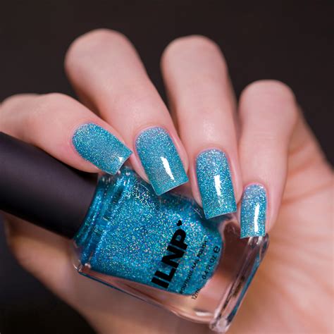 Seaside Ocean Blue Holographic Jelly Nail Polish By Ilnp