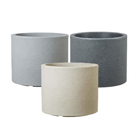 Beton Round Planters Garden Pots Apta Lightweight