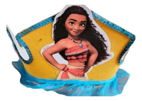 Corona Festejada Moana Para Cotillón Cumpleaños Fiestas Cuotas sin