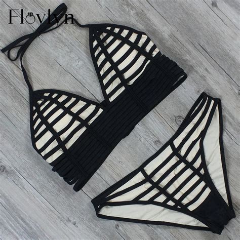 Floylyn Bikini Triangle Push Up Maillot De Bain Patchwork Sexy De