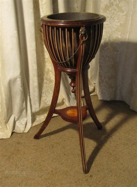 Antiques Atlas Inlaid Mahogany Brass Jardinière Wine Cooler