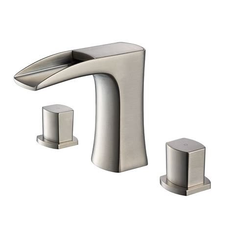 Fresca Fortore 8 Inch Widespread 2 Handle Waterfall Bathroom Faucet In