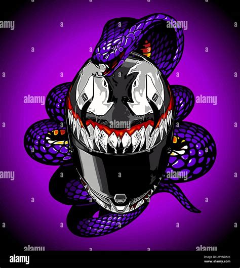 Helmet And Snake Stock Vector Image And Art Alamy