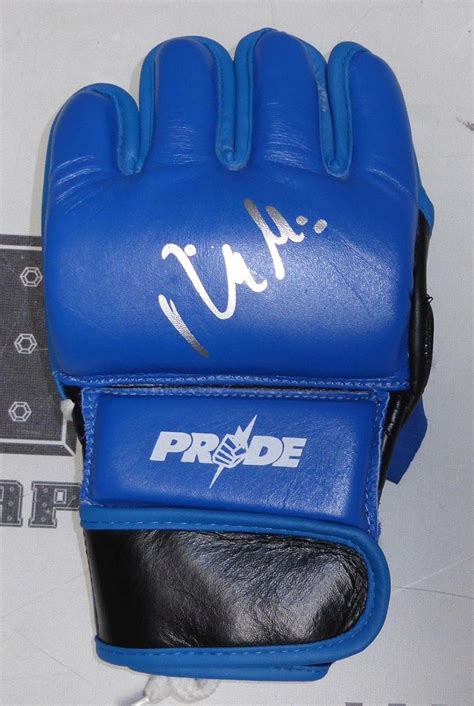 Rickson Gracie Signed Pride Fc Mma Glove Coa Ufc Autograph 1 4 Vale