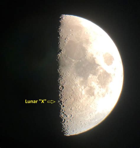 First quarter moon appears half-illuminated