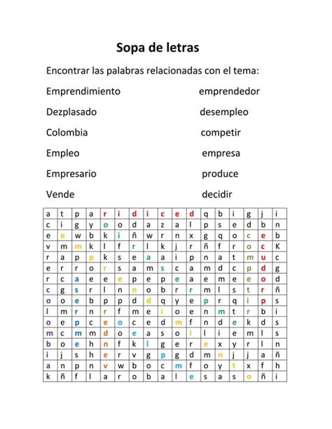 Sopa De Letras Pdf