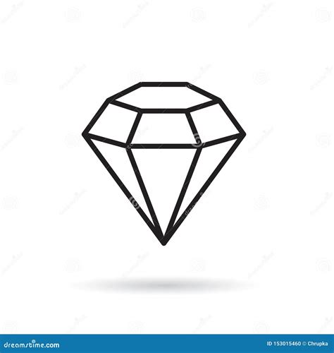 Icono Del Diamante Negro Ilustración Del Vector Ilustración De Negro