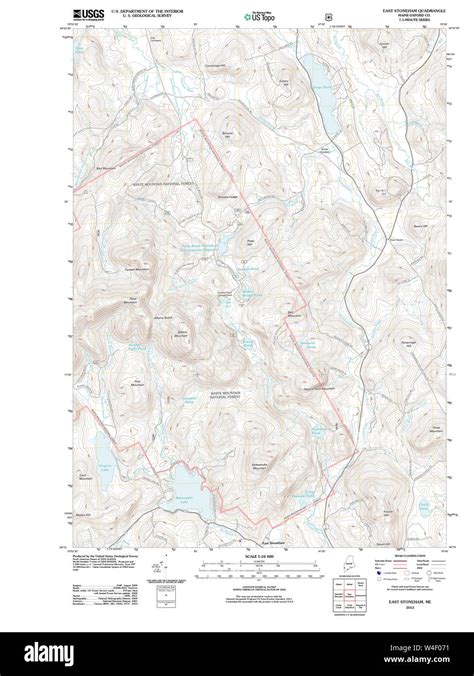 Maine USGS Historical Map East Stoneham 20120118 TM Restoration Stock ...