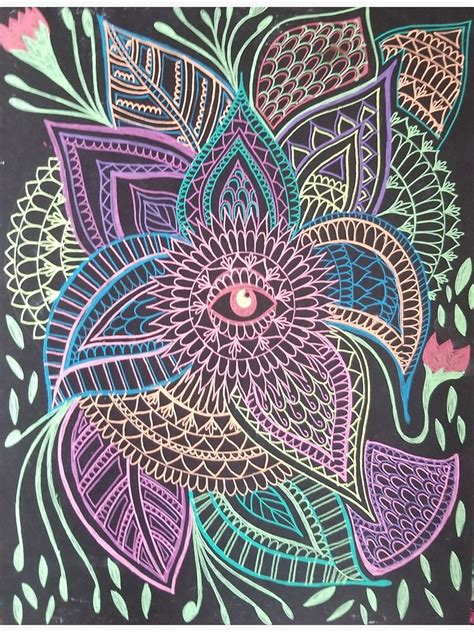 "Mandala Drawing, Mandala Art, Trippy Art" Poster for Sale by ...