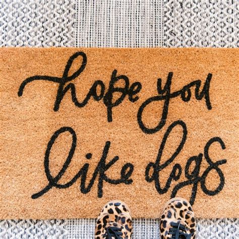 Hope You Like Dogs Doormat Custom Doormat Door Mat Dog Etsy