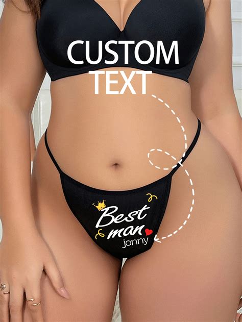 Customized Printed Personalized Panties Cross Border Europe America Sexy Lingerie Seamless
