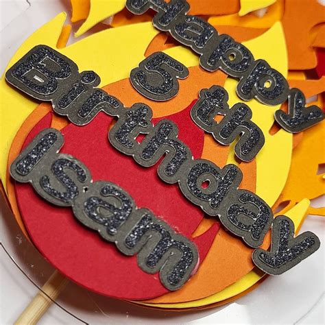 Flame Cake Topper Fire Cake Topper Flame Cake Topper Etsy