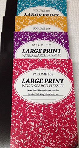 Bendon Large Print Word Search Puzzles Assorted Quantities And Volume