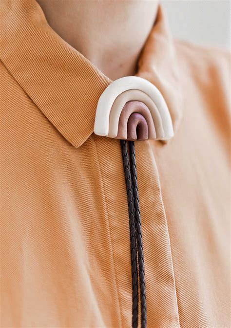 How To Make A Clay Rainbow Bolo Tie And Other Clay Accesories