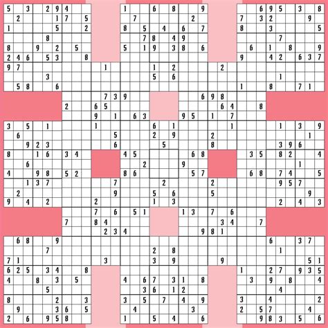 Printable Samurai Sudoku Grid Printable Jd