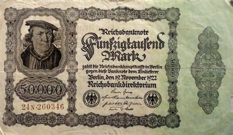 Billete 50000 Mark Reichsbanknote 1922 Alemania Imperio Foronum