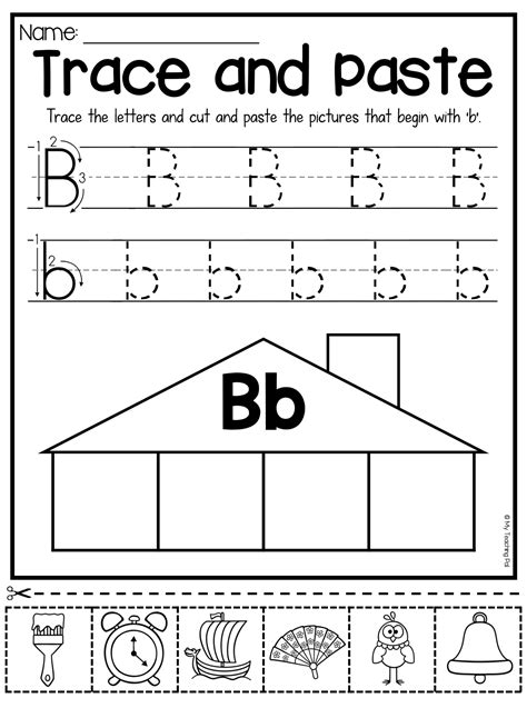 Letter B Worksheets Cut And Paste