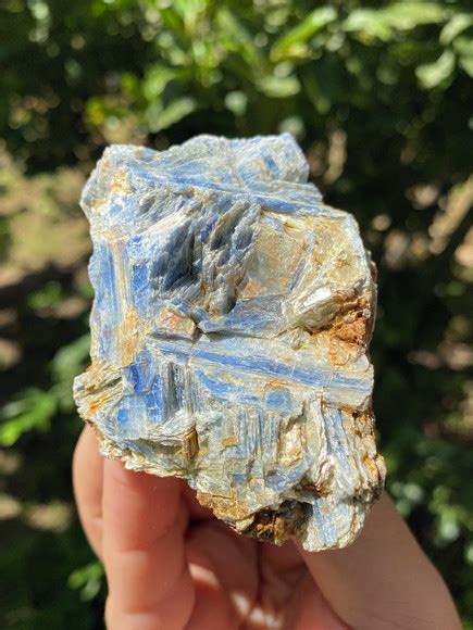 Pedra Cianita Azul Bruta Sao Miguel G 1182 Produtos Elo7