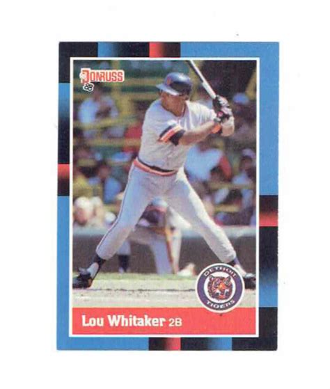 Lou Whitaker Detroit Tigers B Donruss Baseball Card Ebay