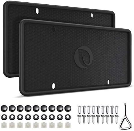 Amazon Ohuhu Silicone License Plate Frame 2 Pack With Mounting