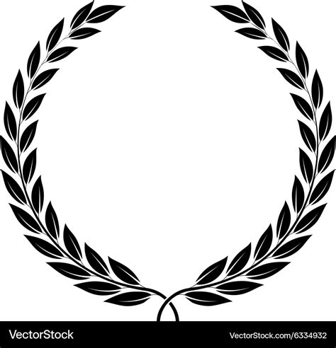 Laurel Wreath Symbol Of Victory And Achievement Vector Image